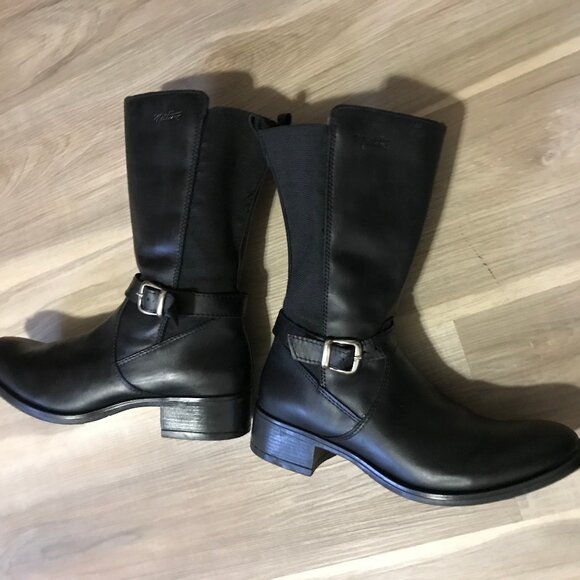 Martino Ladies Black Leather Boots Size 9.5 M - Picture 5 of 5